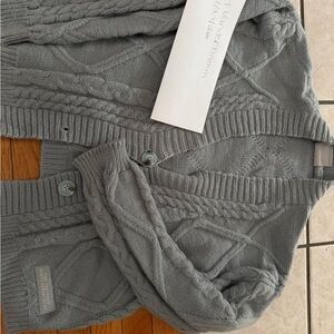 Taylor Swift Gray Cable Knit Cardigan TTPD